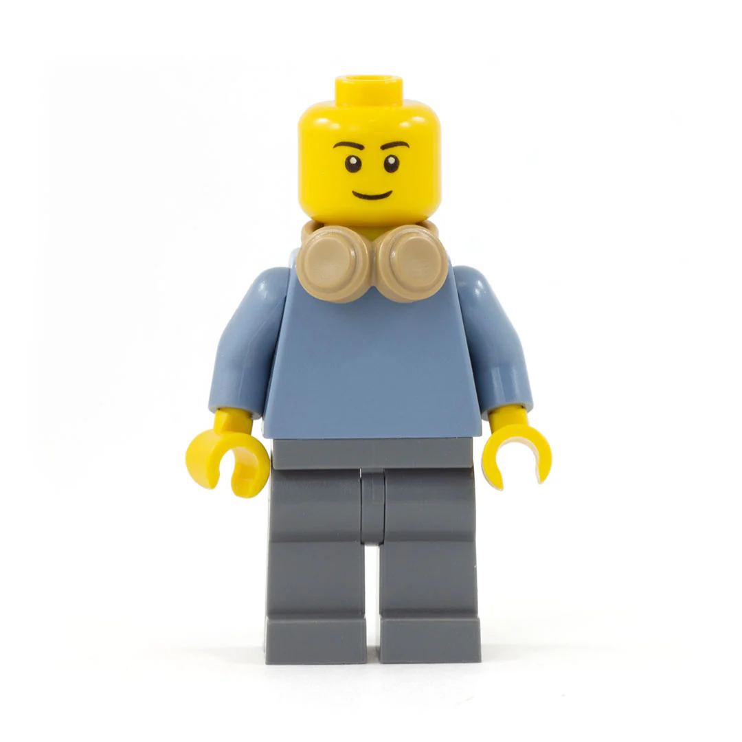 LEGO Dark Tan Headphones for Round the Neck - Minifigure Accessory - Image 2