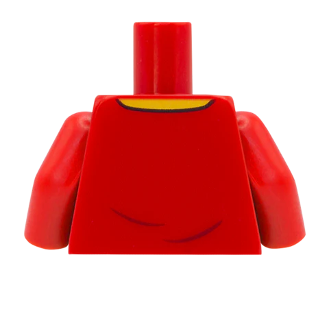 Red LEGO Football/Soccer Shirt - Custom Design Minifigure Torso - Image 2