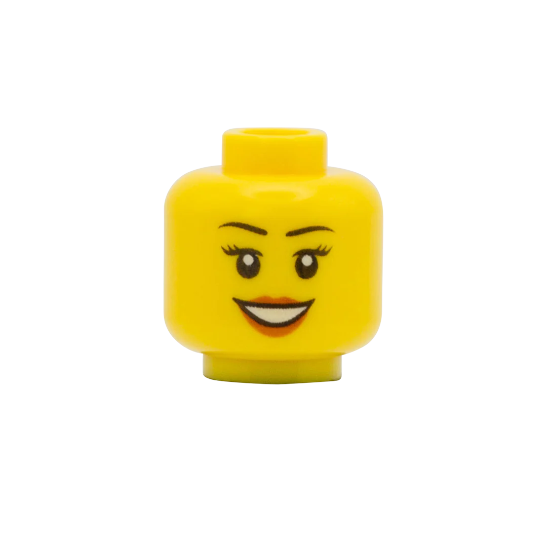 Big Smile, Lipstick - Lego Minifigure Head