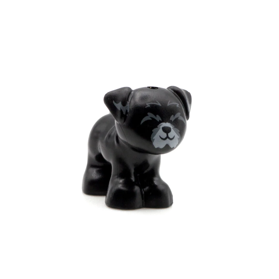 LEGO Black Pug with Closed Eyes