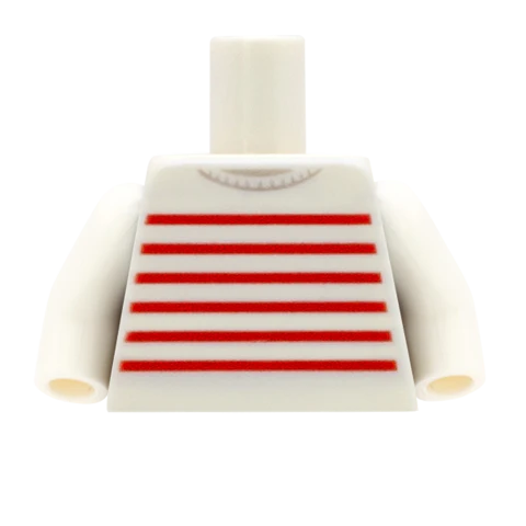 LEGO Red & White Striped Top - Lego Minifigure Torso