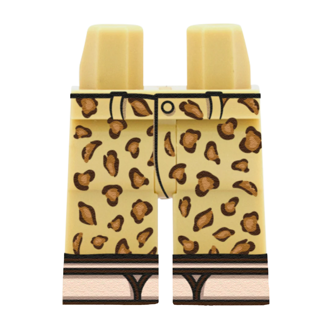 Leopard Print Trousers (Various Skin Tones) - Custom Printed Minifigure Legs - Image 2