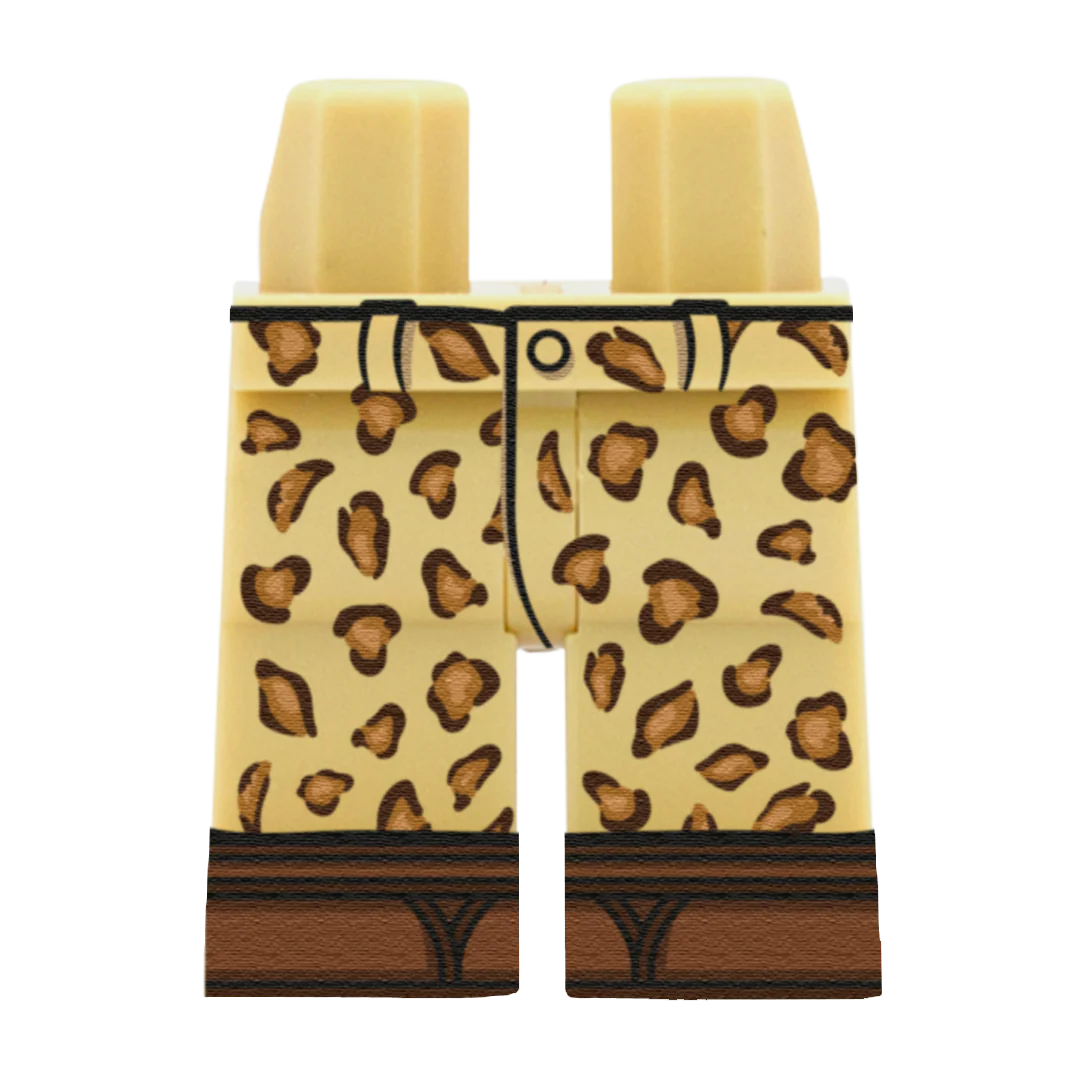 Leopard Print Trousers (Various Skin Tones) - Custom Printed Minifigure Legs - Image 5