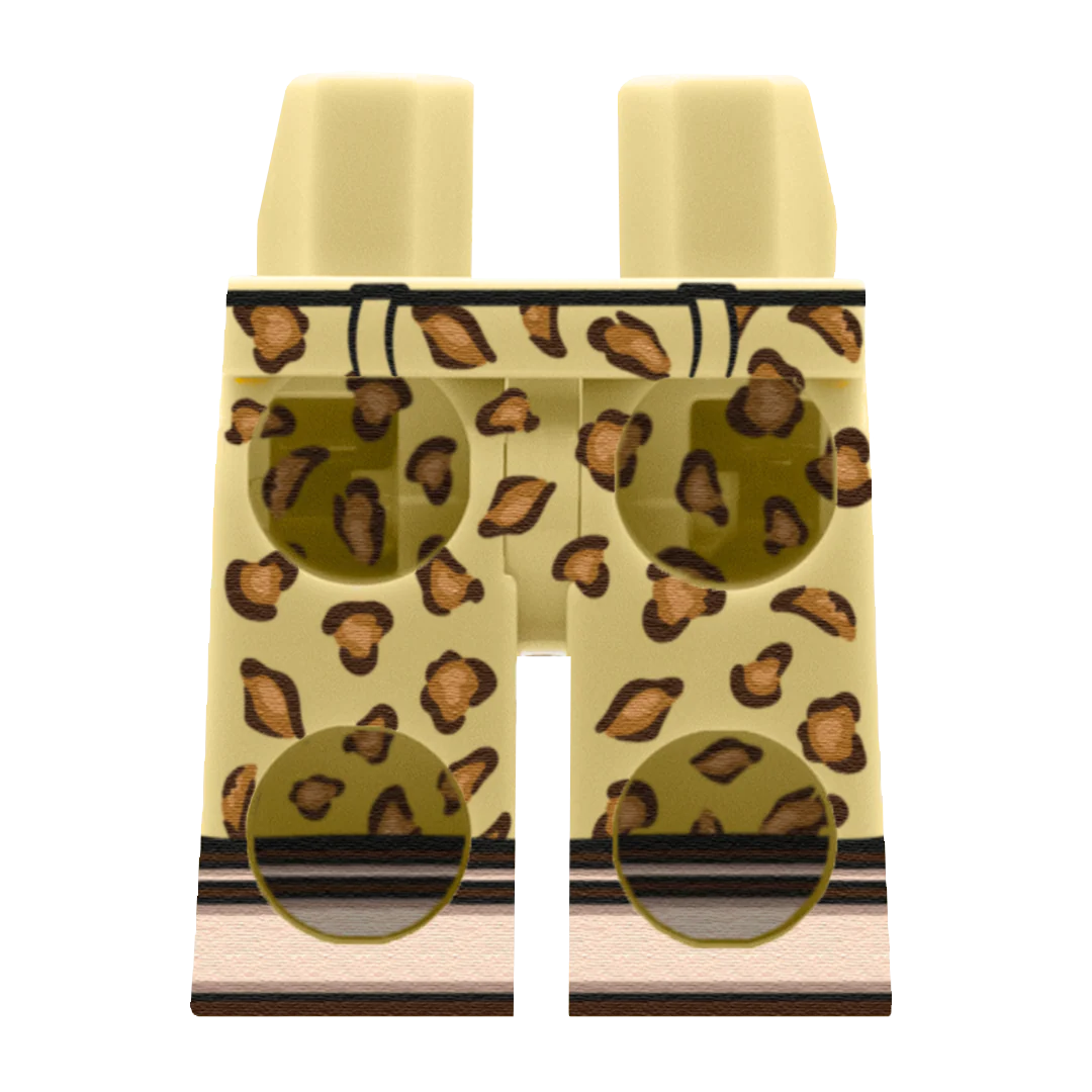 Leopard Print Trousers (Various Skin Tones) - Custom Printed Minifigure Legs - Image 7