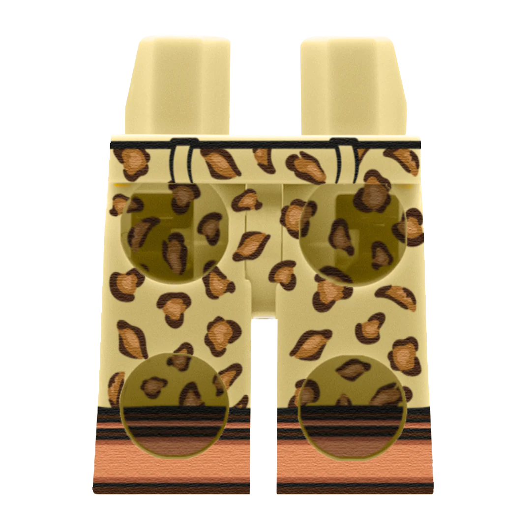 Leopard Print Trousers (Various Skin Tones) - Custom Printed Minifigure Legs - Image 8