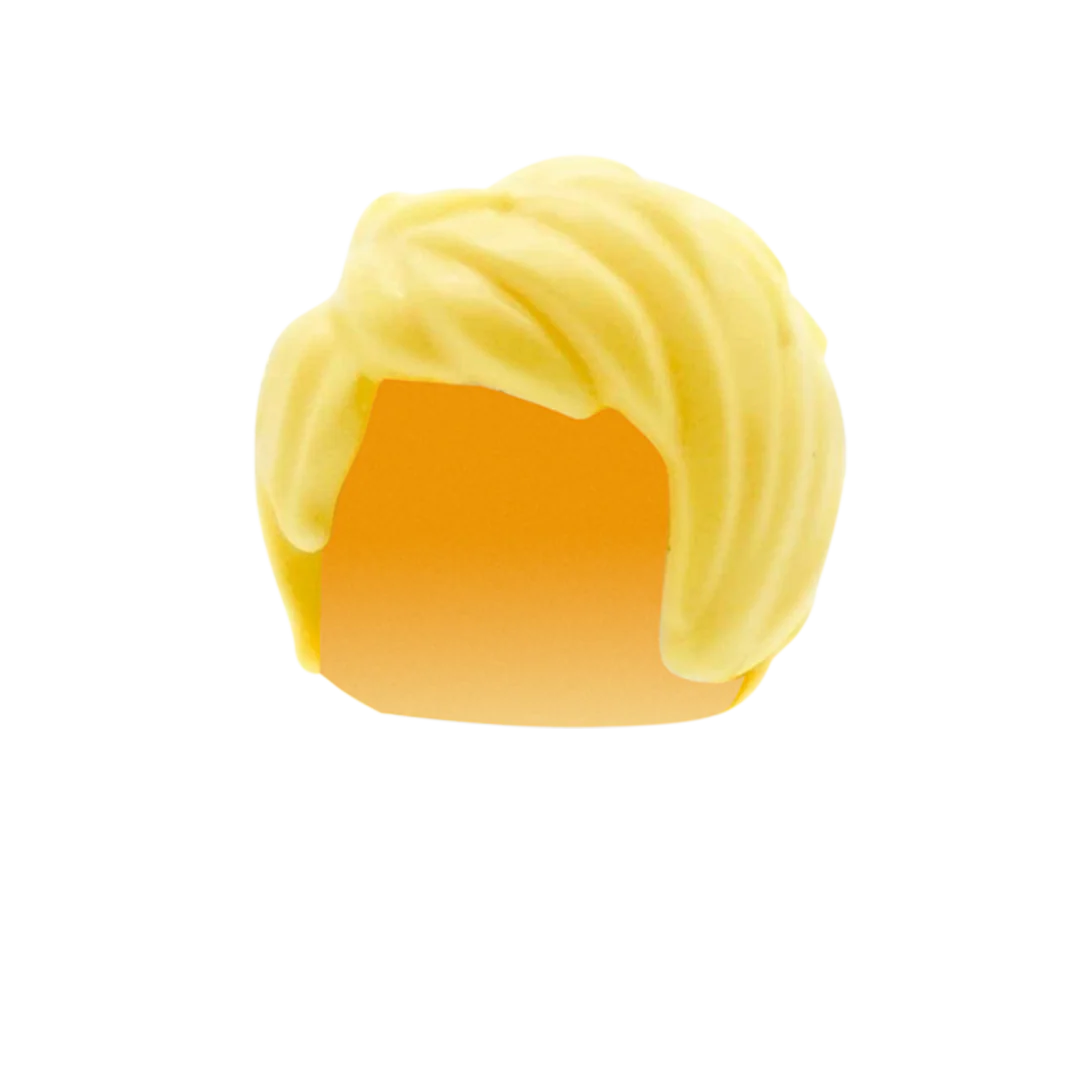 Light Blonde Short Stylish Asymmetrical - LEGO Minifigure Hair