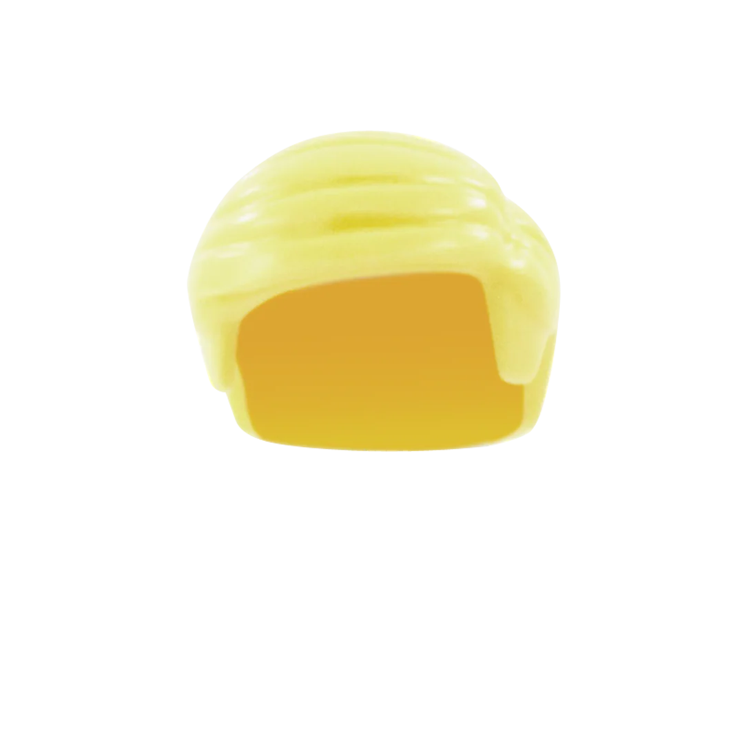 Light Blonde Short Swept Side Parted - LEGO Minifigure Hair