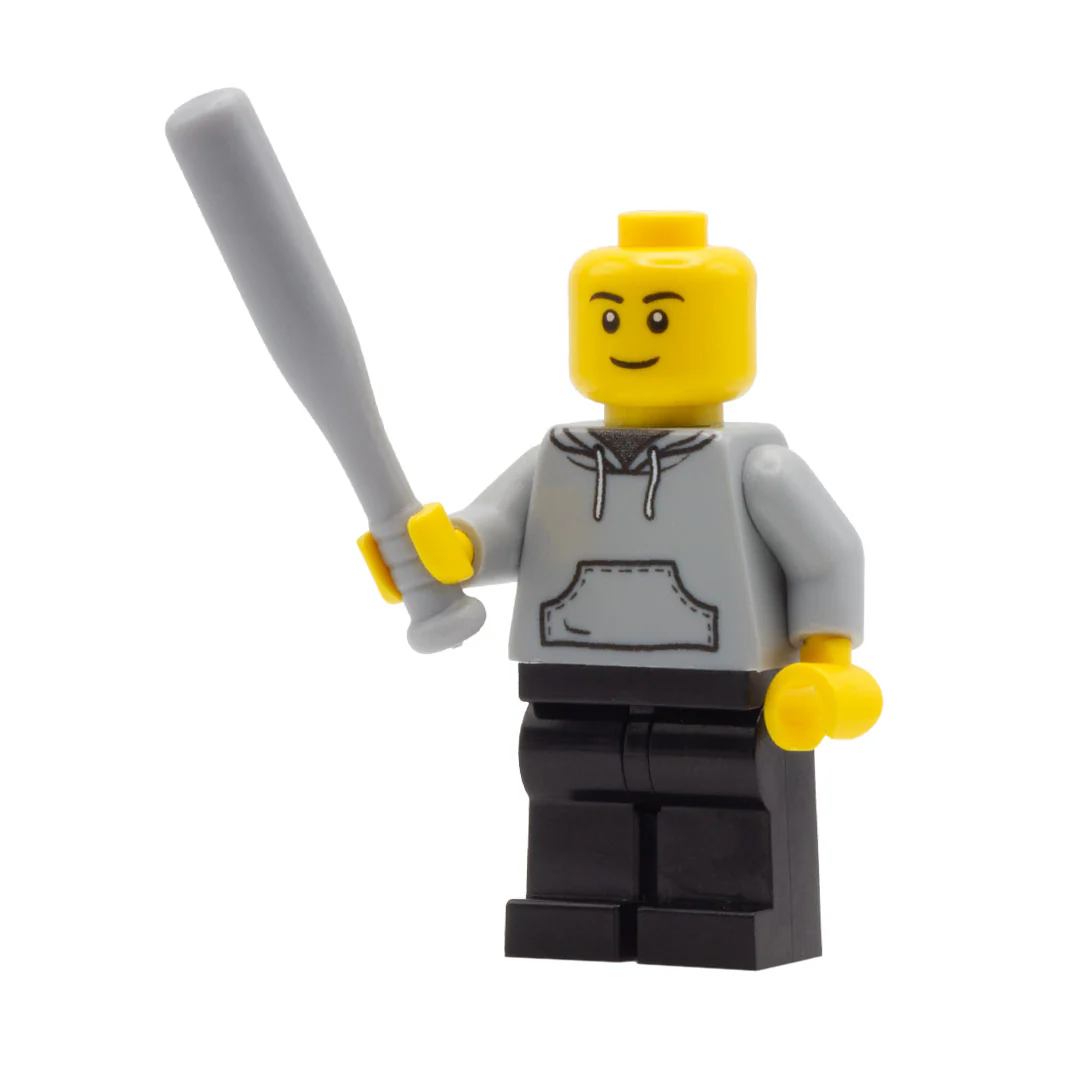 Light Grey Baseball Bat (Brickforge) - Minifigure Accessory - Image 2