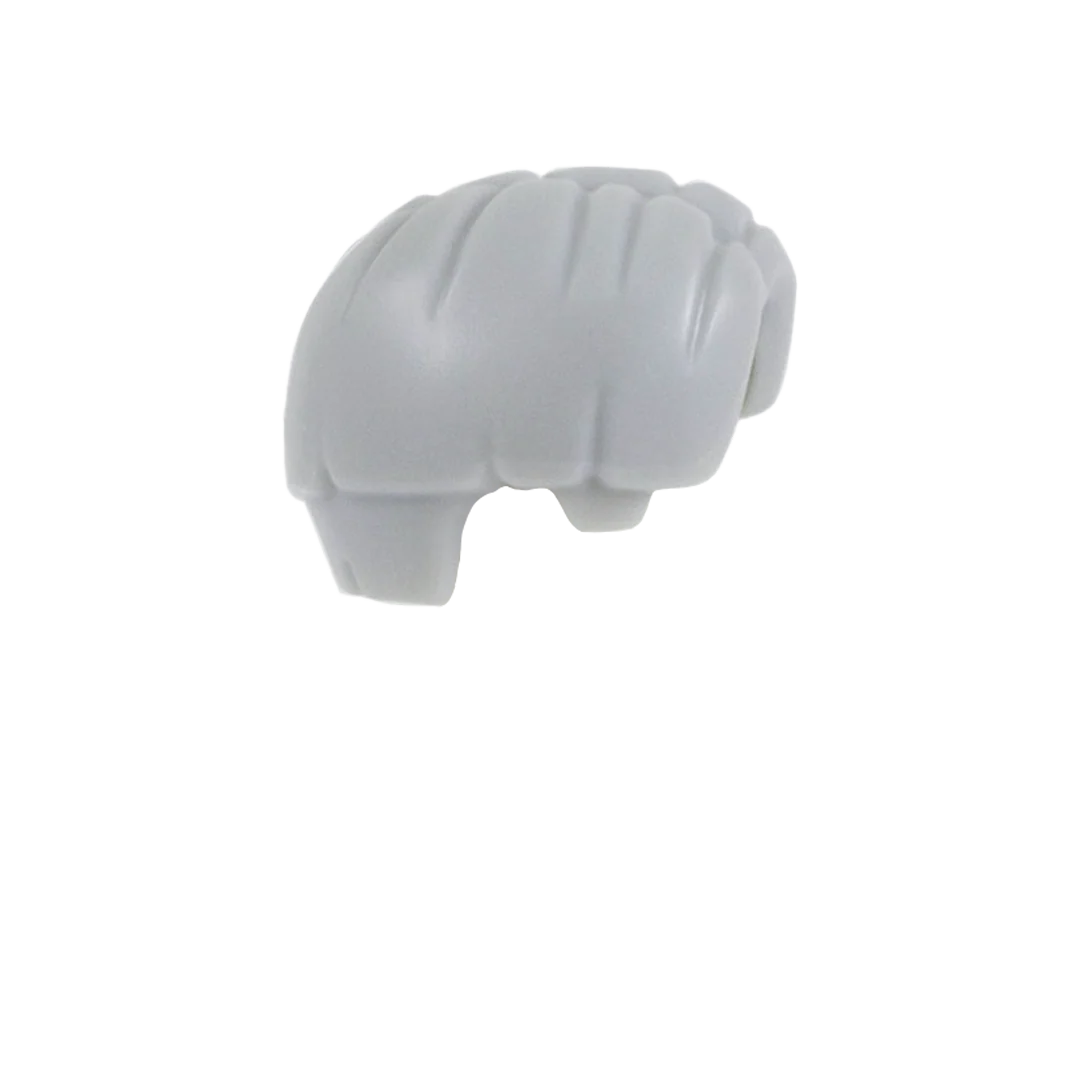 Light Grey Centre Parted Bowl Cut - LEGO Minifigure Hair - Image 3