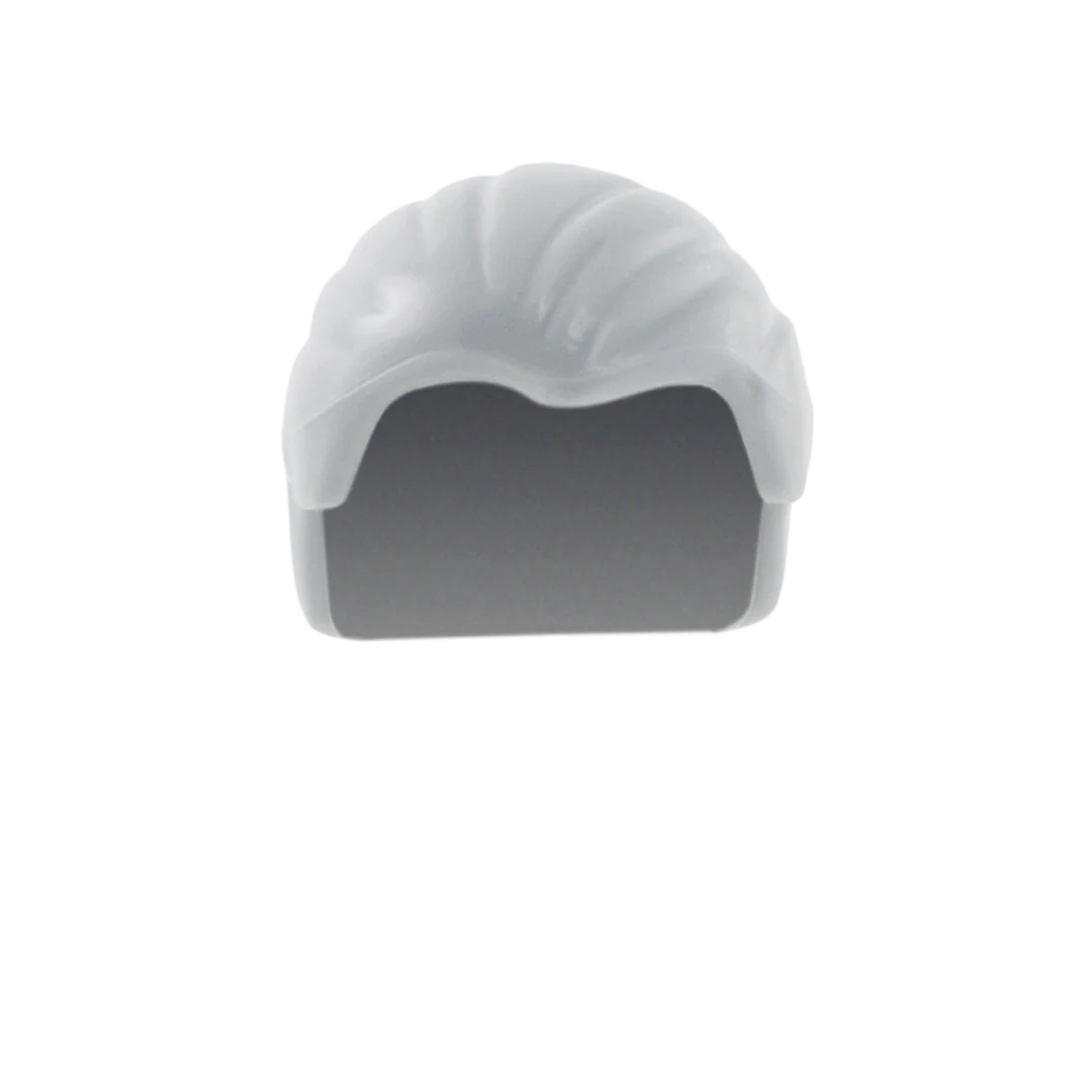 Light Grey Combed Back Hair - LEGO Minifigure Hair