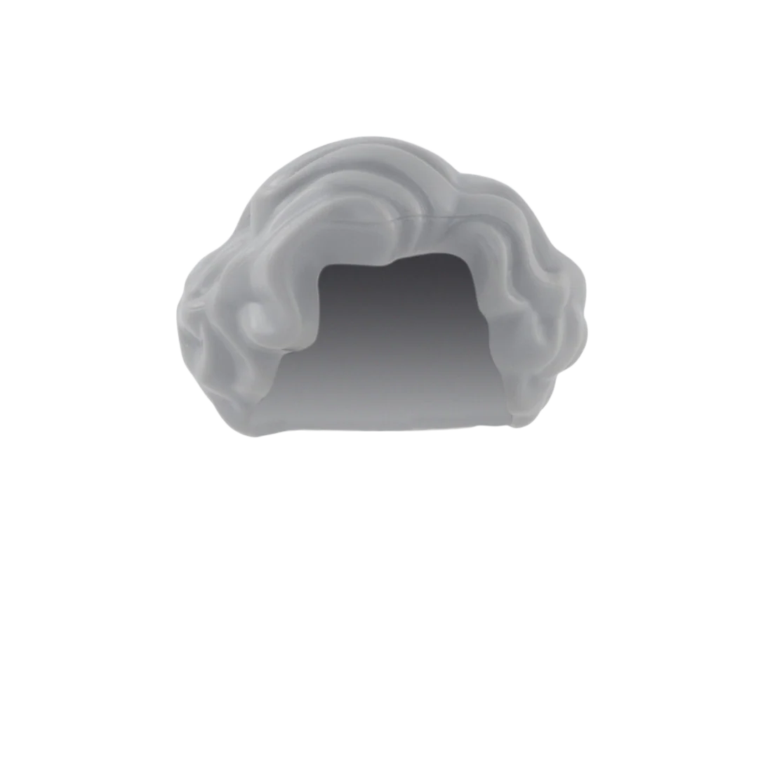 Light Grey Short Curls - LEGO Minifigure Hair