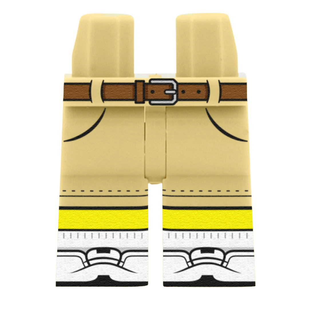 Light Tan Chino Shorts With White Trainers – Custom Printed Legs