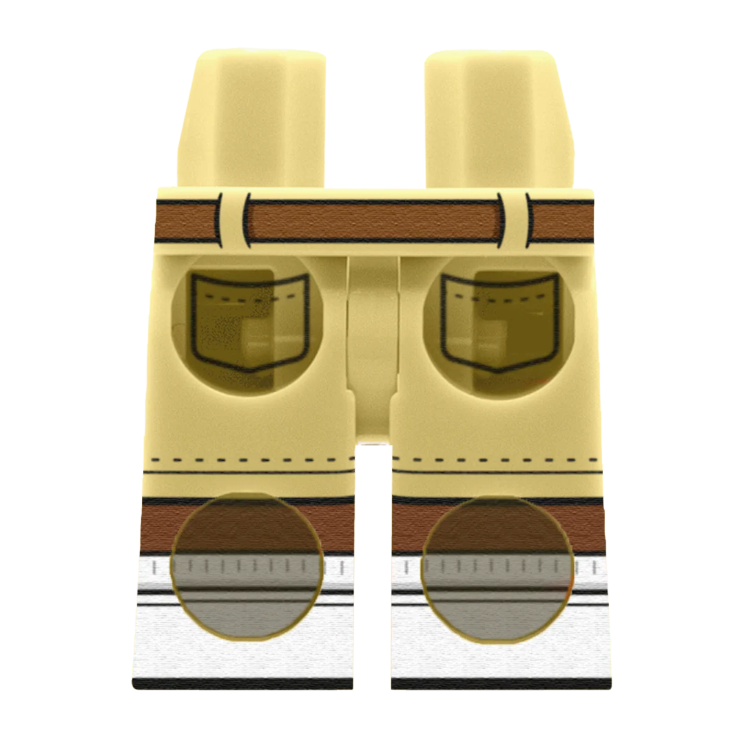 Light Tan Chino Shorts With White Trainers – Custom Printed Legs - Image 10