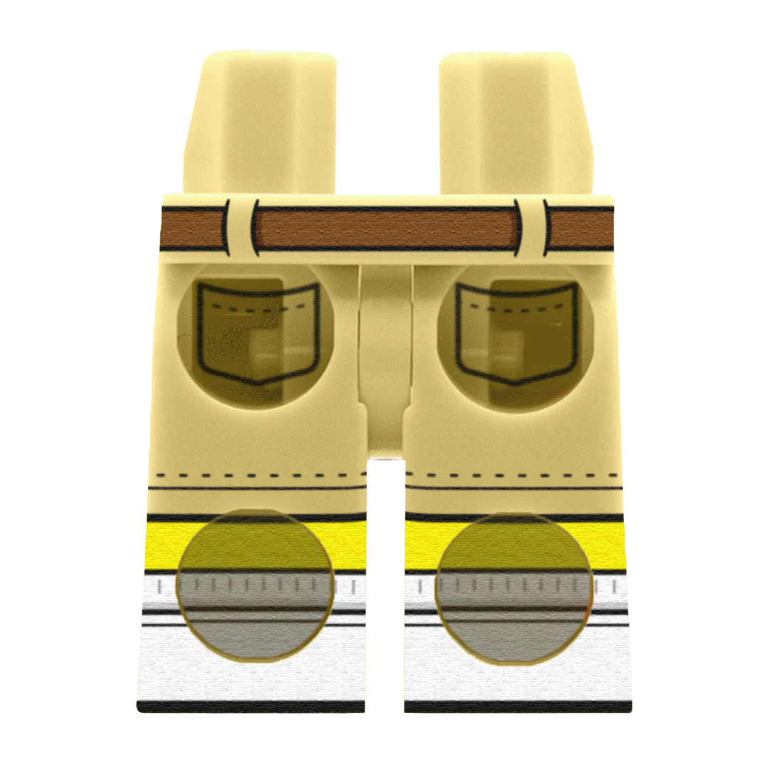 Light Tan Chino Shorts With White Trainers – Custom Printed Legs - Image 6