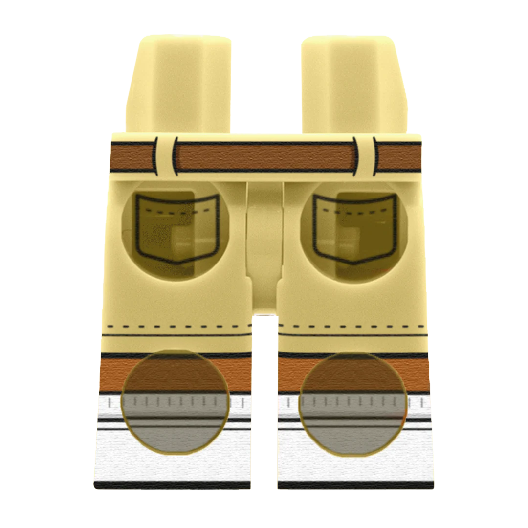 Light Tan Chino Shorts With White Trainers – Custom Printed Legs - Image 9