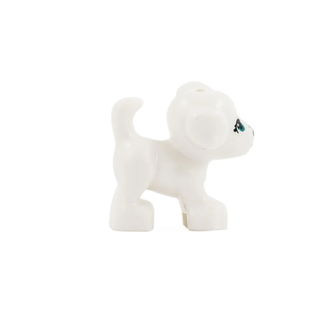 Little LEGO Dog (White with Grey Patches) - Image 2