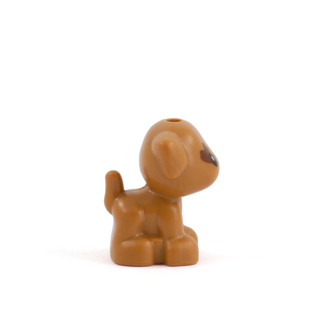 Little LEGO Puppy (Light Brown with Darker Brown Patches) - Image 2