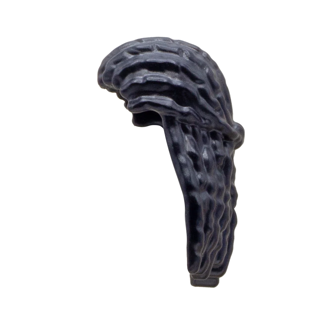 Black Locks Half Up - LEGO Minifigure Hair - Image 2
