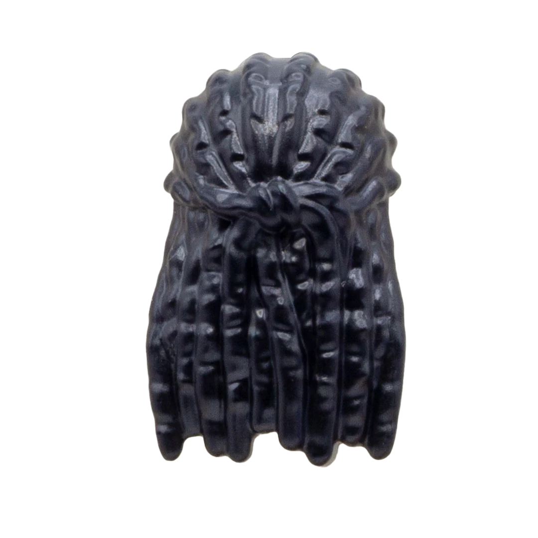 Black Locks Half Up - LEGO Minifigure Hair - Image 3