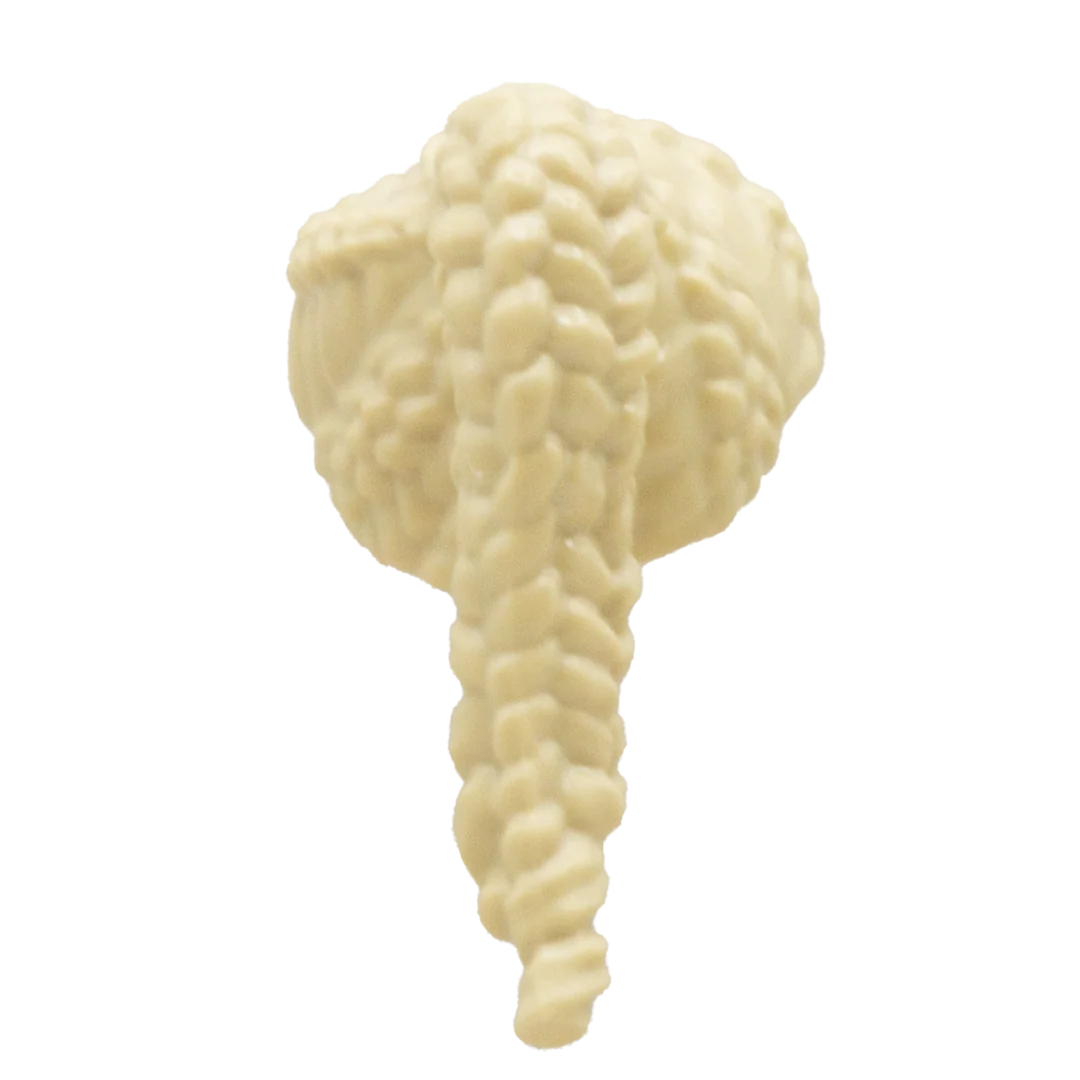 Long Blonde Ponytail with Small Braids - LEGO Minifigure Hair - Image 3