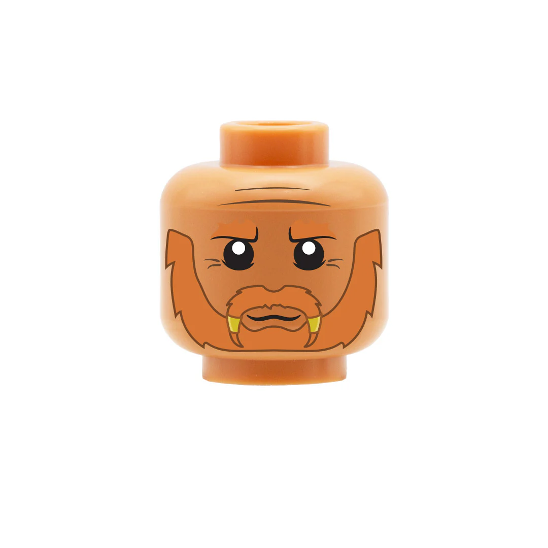 Dwarf Head with Full Beard (Various Skin Tones and Beard Colour) - Custom Design DnD Minifig Head - Image 10