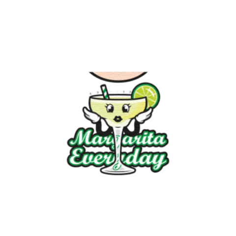 Pale Pink Margarita Everyday Graphic T-Shirt - Custom Design Minifigure Torso - Image 4