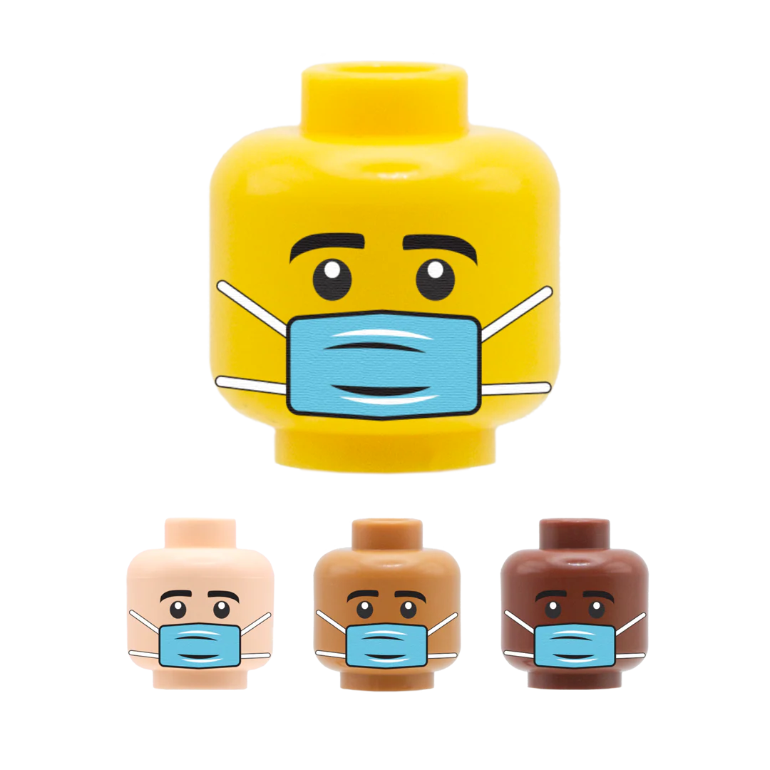 Medical Mask - Custom Minifigure Head