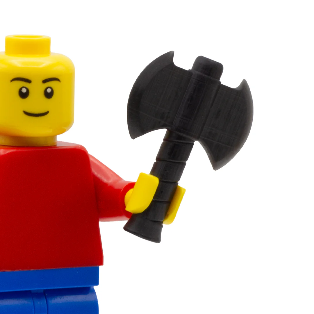 Medieval Battle Axe - 3D Printed Minifigure Accessory (Plastic Toy) - Image 2