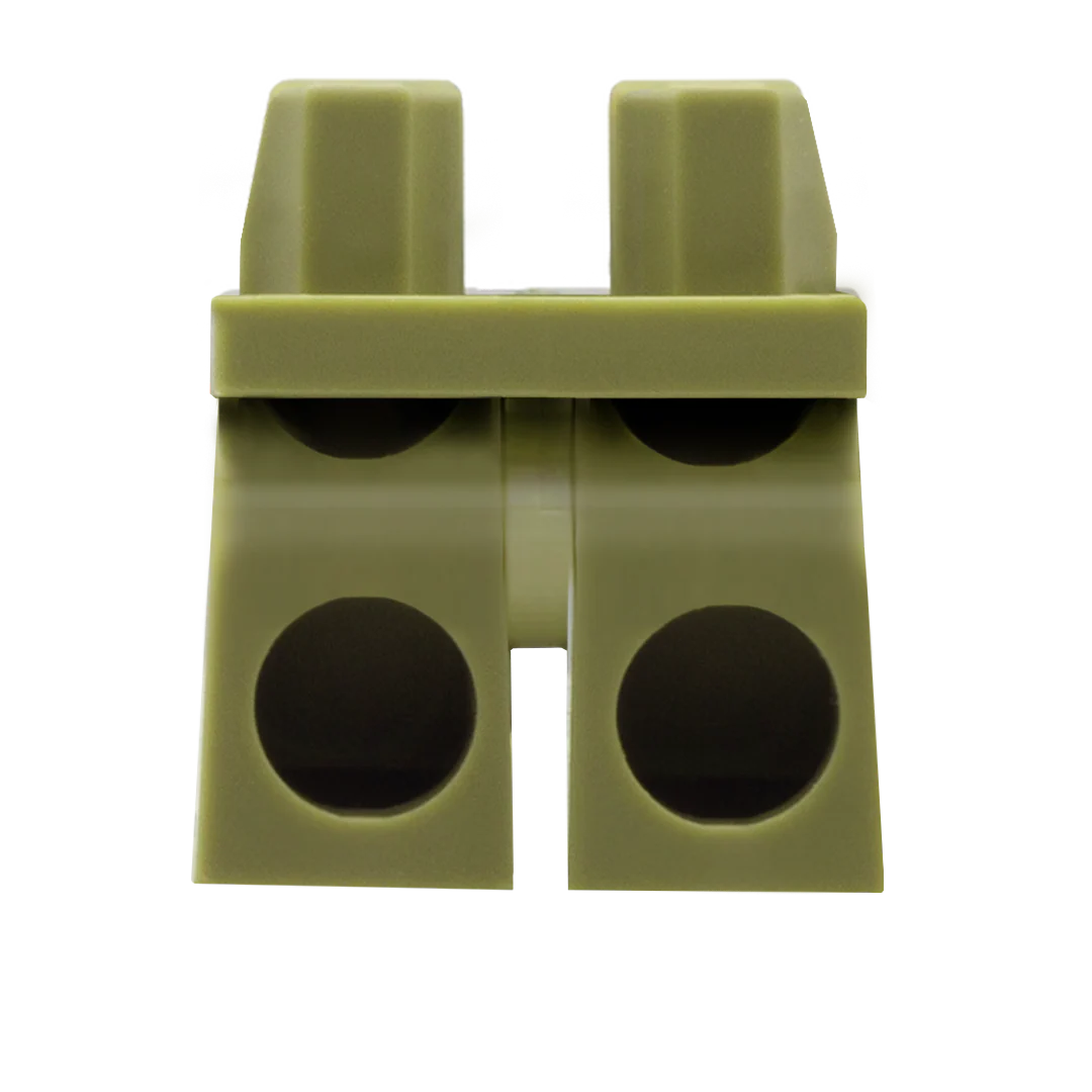 Medium Khaki (Muddy Green) Legs - LEGO Minifigure Legs - Image 2