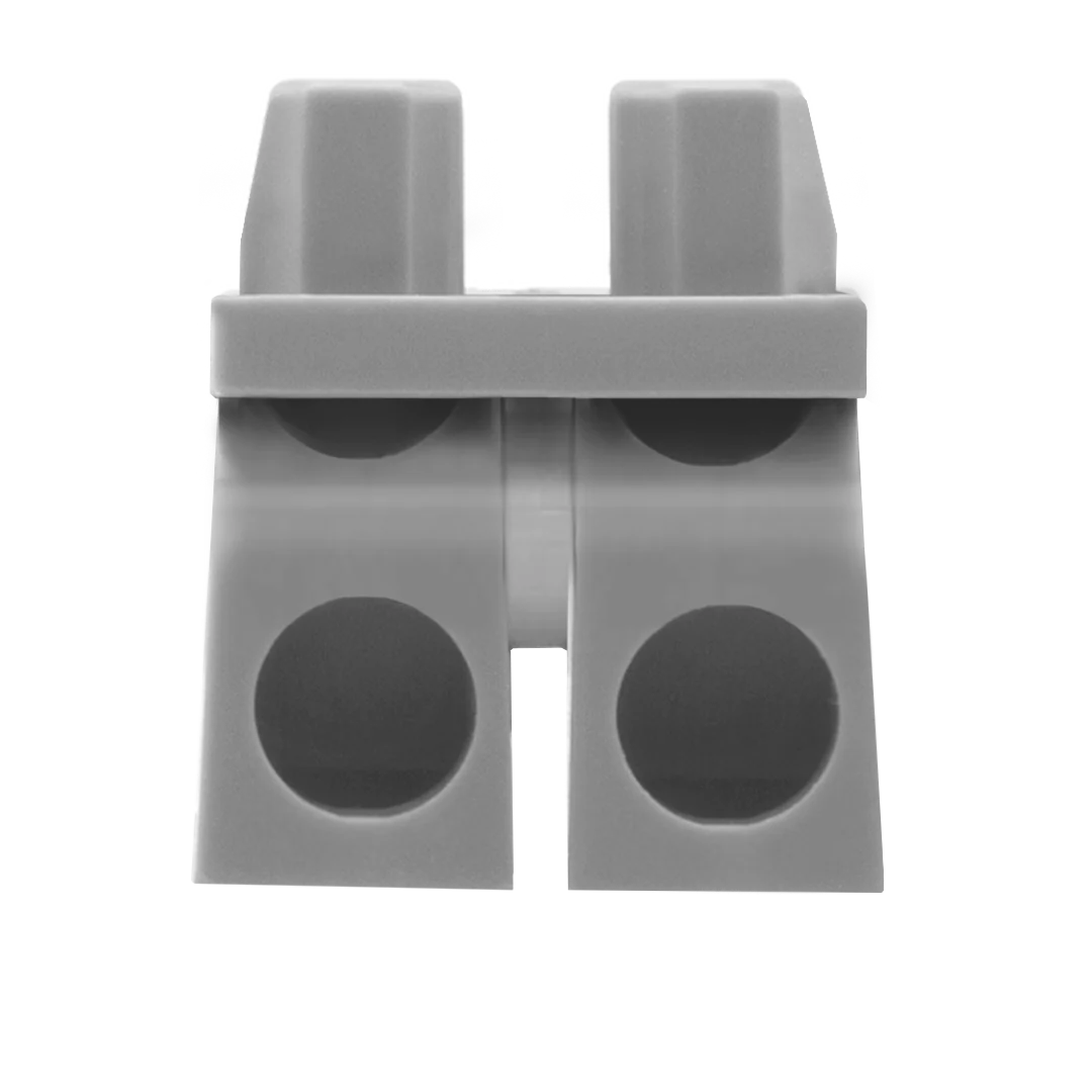Medium Legs (Light Grey) - LEGO Minifigure Legs - Image 2