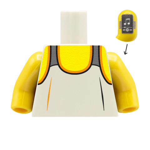 Men's Running Vest with Phone Armband - Custom Design Minifigure Torso - Image 14