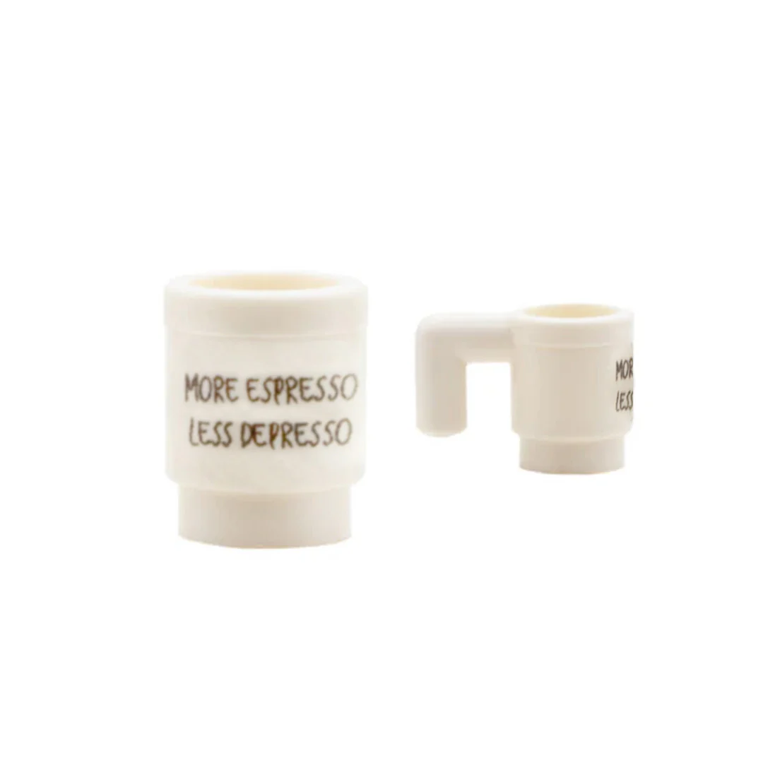 More Espresso Less Depresso Mug - Custom Designed LEGO Piece