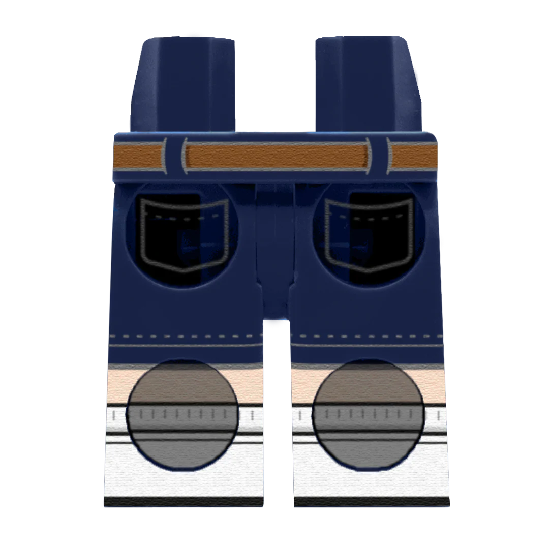 Navy Chino Shorts With White Trainers – Custom Printed Legs - Image 7