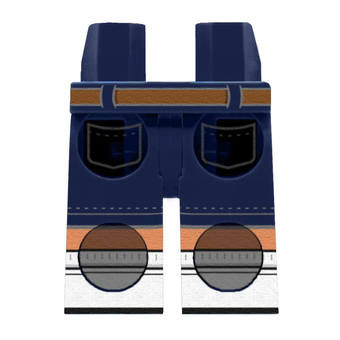 Navy Chino Shorts With White Trainers – Custom Printed Legs - Image 8