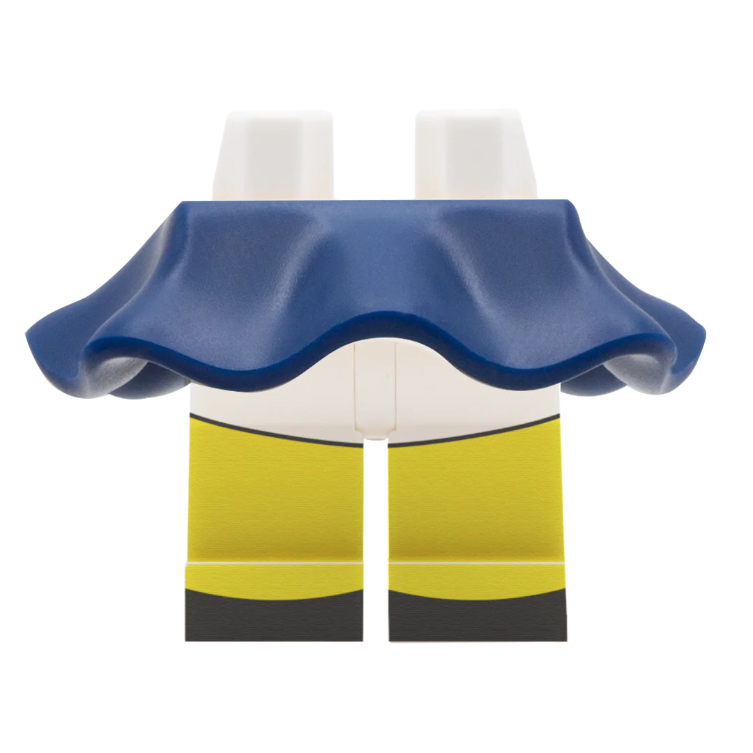 Navy Flowing Skirt With Shorts - Minifigure Skirt