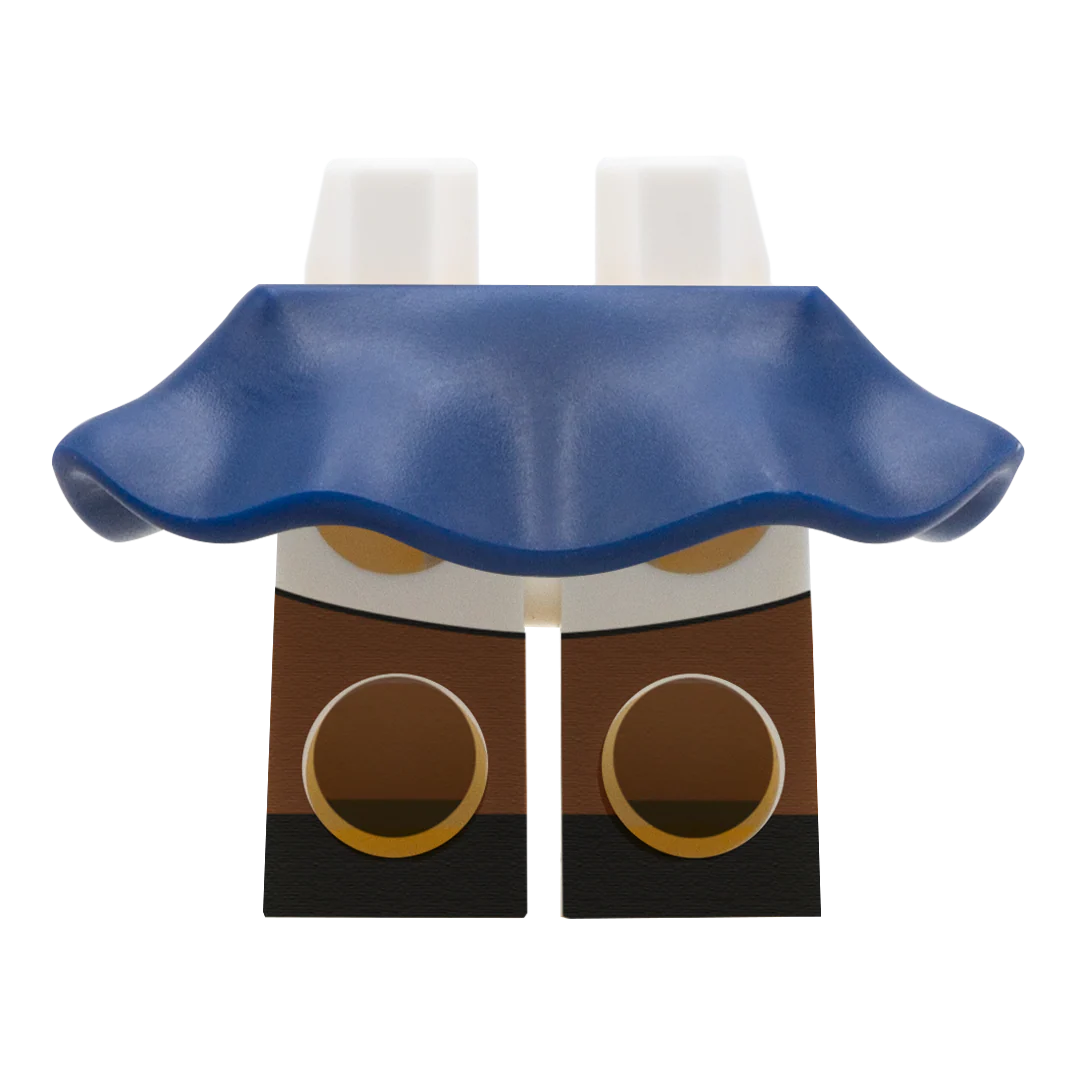 Navy Flowing Skirt With Shorts - Minifigure Skirt - Image 10