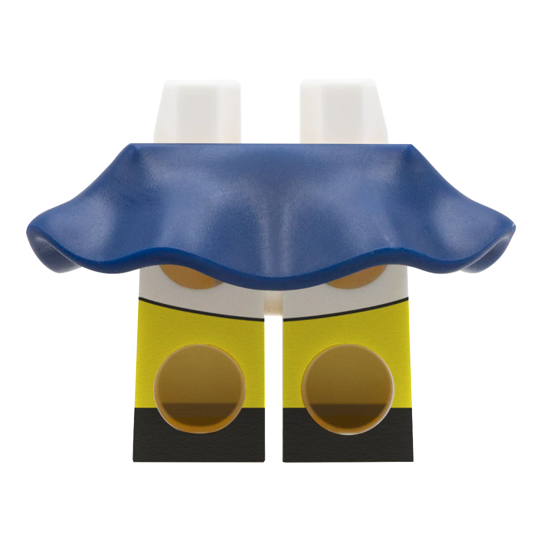 Navy Flowing Skirt With Shorts - Minifigure Skirt - Image 2
