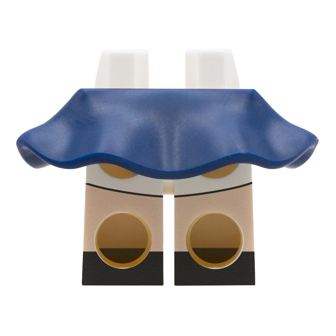 Navy Flowing Skirt With Shorts - Minifigure Skirt - Image 4