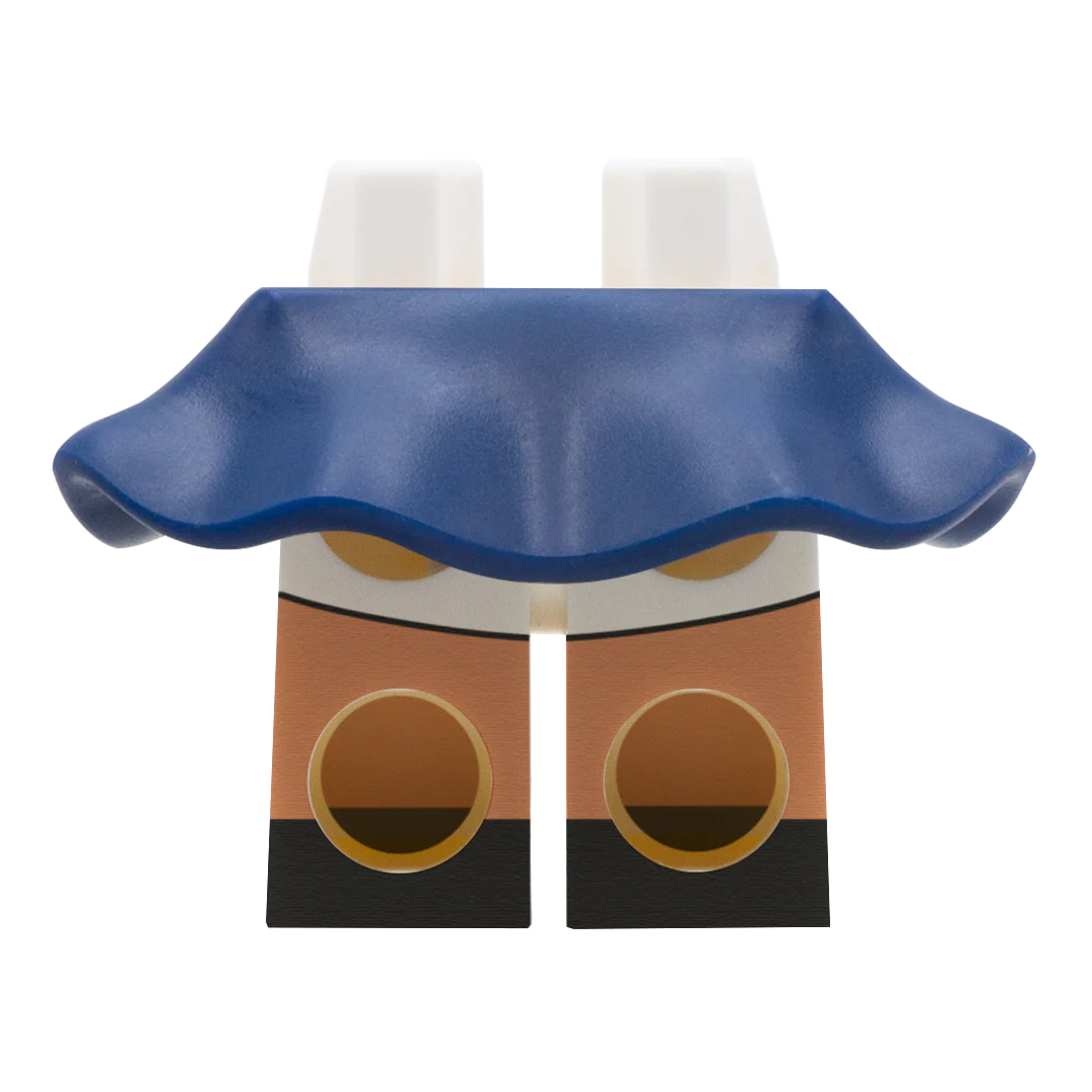 Navy Flowing Skirt With Shorts - Minifigure Skirt - Image 6