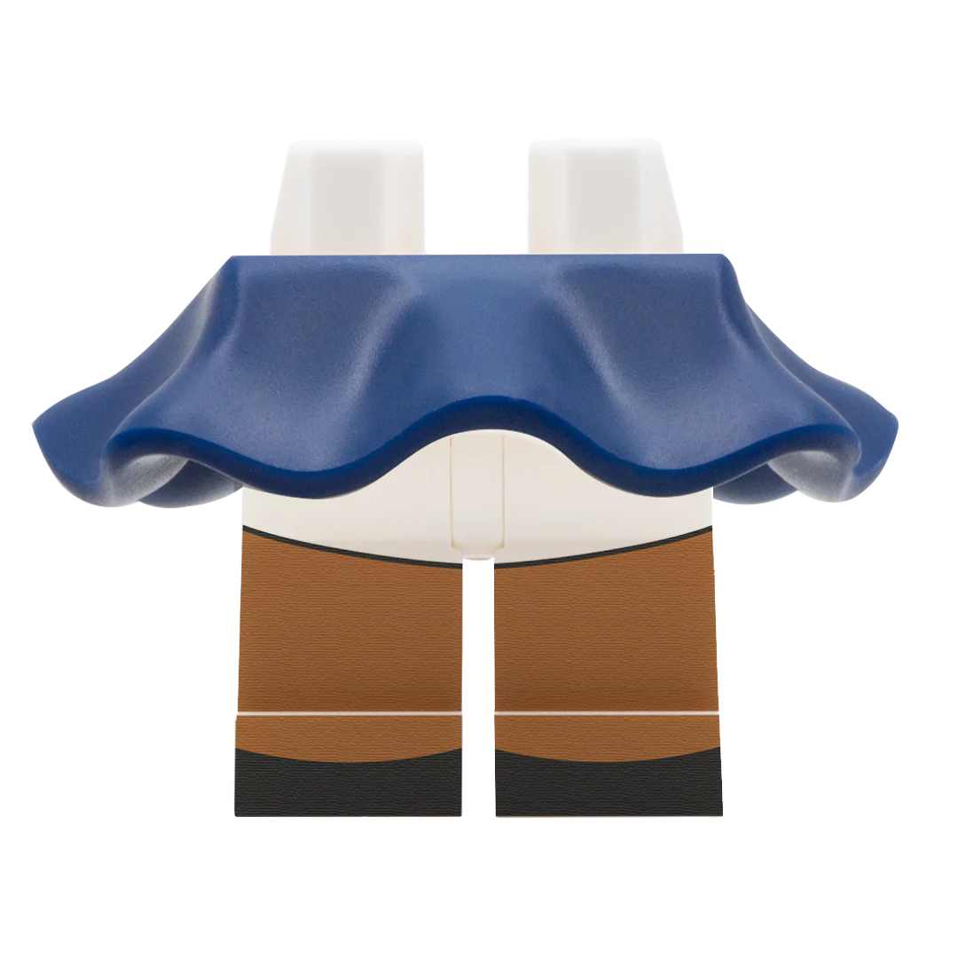 Navy Flowing Skirt With Shorts - Minifigure Skirt - Image 7