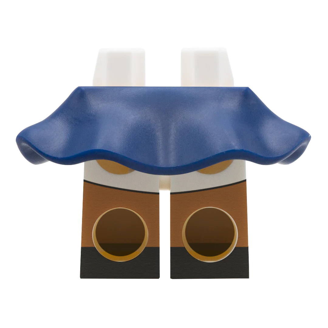 Navy Flowing Skirt With Shorts - Minifigure Skirt - Image 8