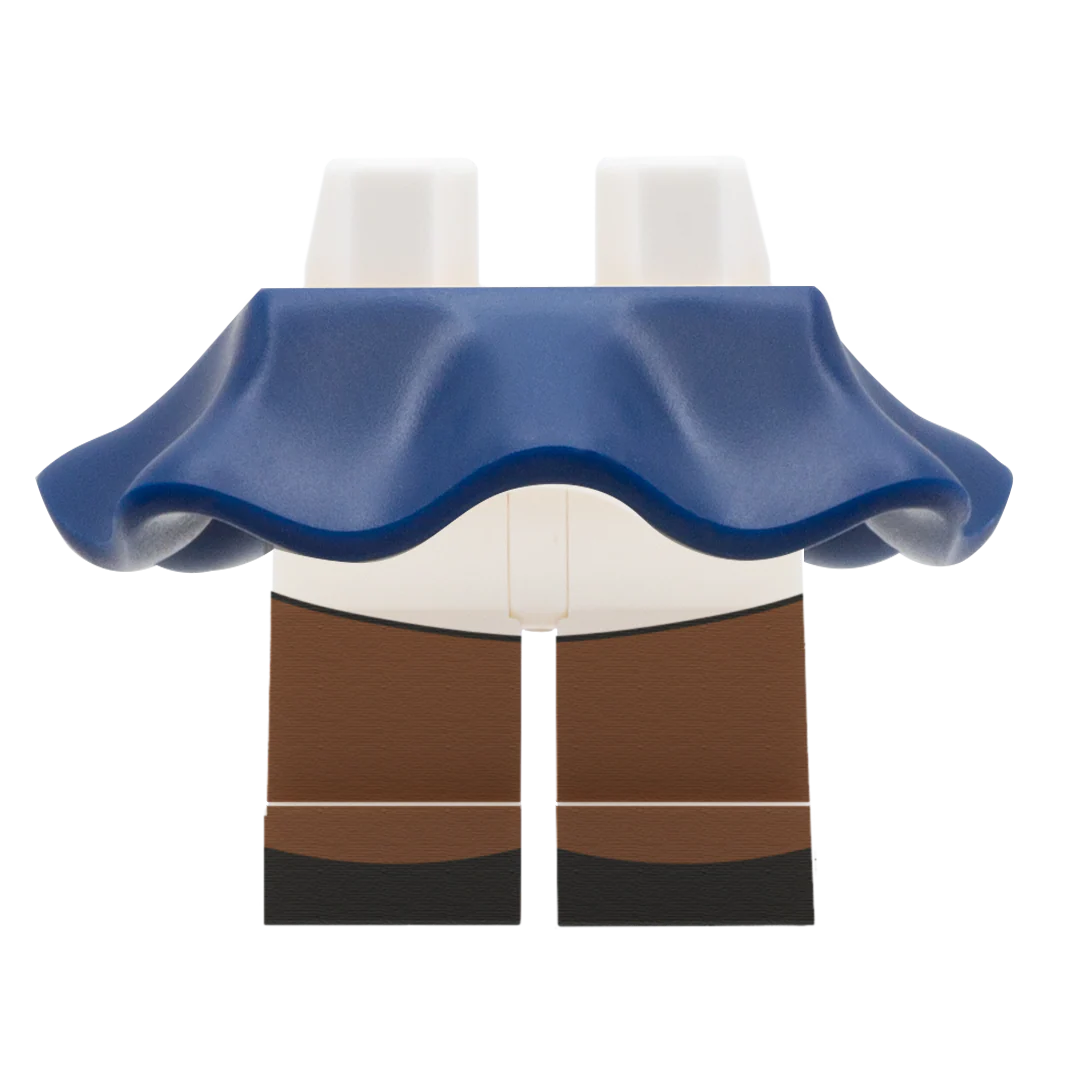 Navy Flowing Skirt With Shorts - Minifigure Skirt - Image 9