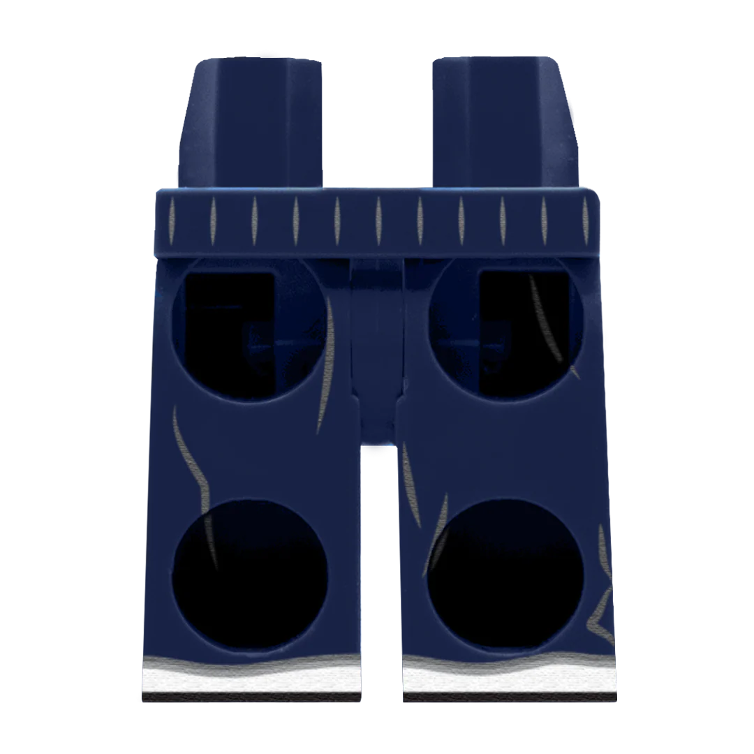 Navy Joggers With Popper Sides - Custom Printed Minifigure Legs - Image 2