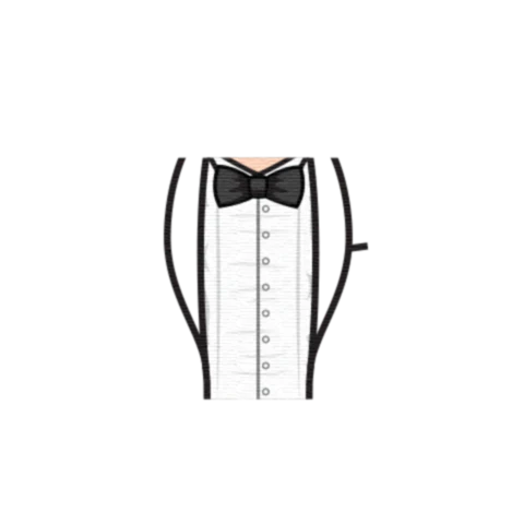 Open Tuxedo and Bowtie - Custom Design Minifigure Torso - Image 33
