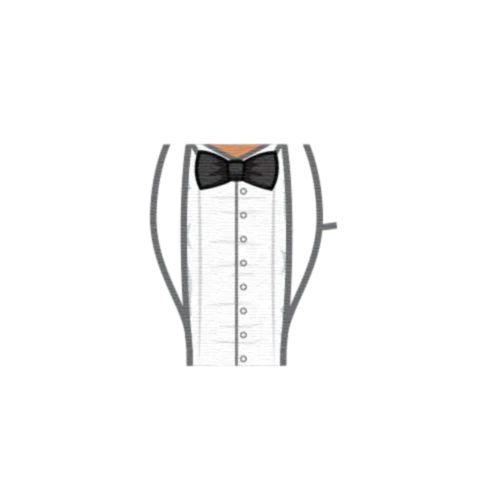 Open Tuxedo and Bowtie - Custom Design Minifigure Torso - Image 36