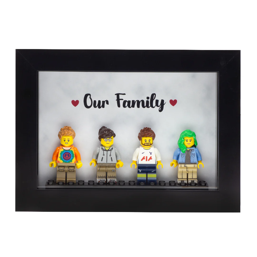 'Our Family' Group Frame - Custom Minifigure Display
