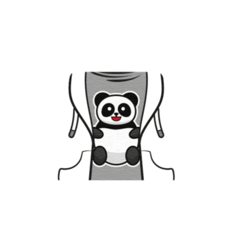 Panda Tee Under Hoodie - Custom Design Minifigure Torso - Image 31
