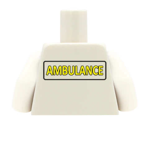 Paramedic Top - Custom Design Minifigure Torso - Image 58