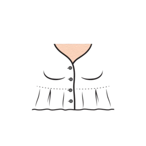Peplum Blouse - Custom Design Minifigure Torso - Image 33