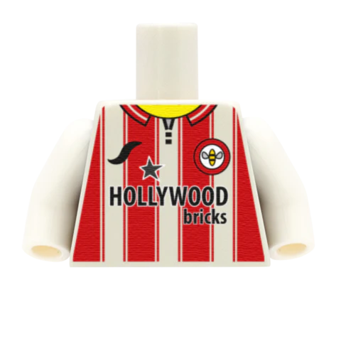 Personalised Brentford Shirt - Custom Design Minifigure Torso